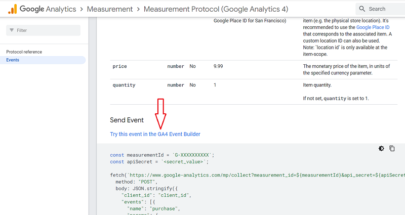 GA4 (Google Analytics 4) Measurement Protocol Tutorial 121 Try this event in the GA4 Event Builder