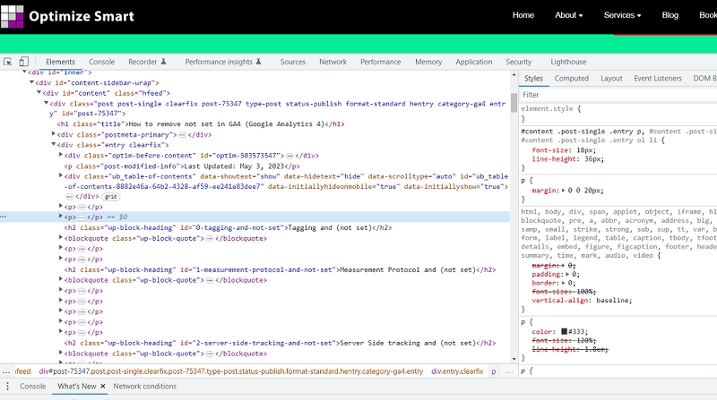 GA4 (Google Analytics 4) Measurement Protocol Tutorial 31 elements developer console