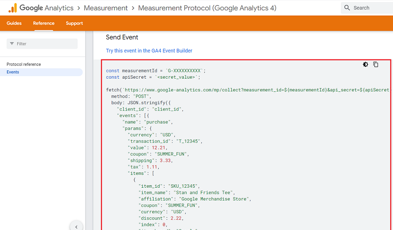 GA4 (Google Analytics 4) Measurement Protocol Tutorial 66 example of how to send the ‘purchase event via MP