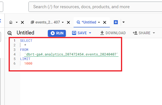 Understanding the BigQuery User Interface 53 You should now see the formatted query