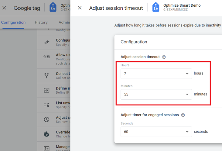 Use the longest possible session timeout setting