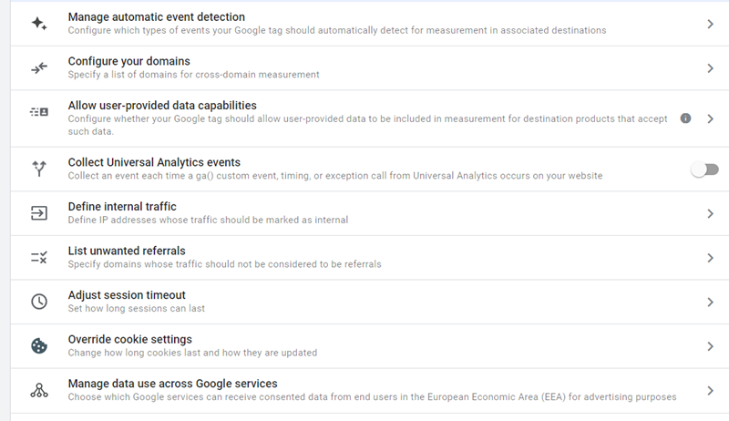 gtag.js – Google Tag in Google Analytics 4 and beyond. 15 Configuring the Google tag settings