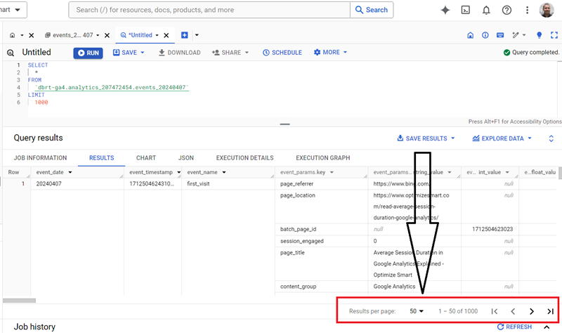 Understanding the BigQuery User Interface 57 navigation bar