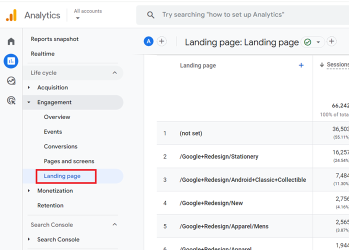 Free GA4 training and tutorial with Certification 67 ga4 landing page report