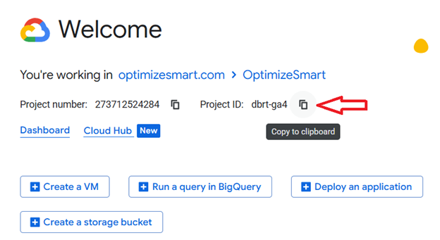Understanding the BigQuery User Interface 5 copy project id