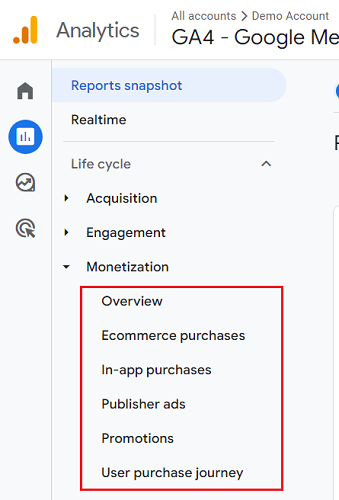 Free GA4 training and tutorial with Certification 99 ga4 monetiization reports