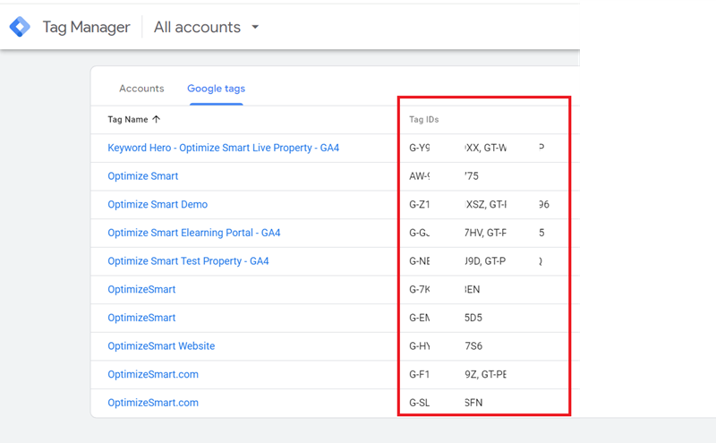 gtag.js – Google Tag in Google Analytics 4 and beyond. 12 You should now be able to see the tag IDs