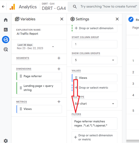 GA4 Regex (Regular Expressions): How to Use Them for Better Analysis 5 metric dimension filter ga4