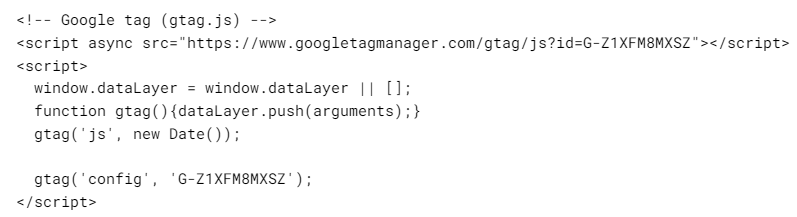 gtag.js – Google Tag in Google Analytics 4 and beyond. 1 Javascript code for installing Google Analytics 4