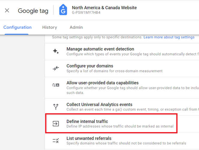 any changes to the way internal traffic is defined