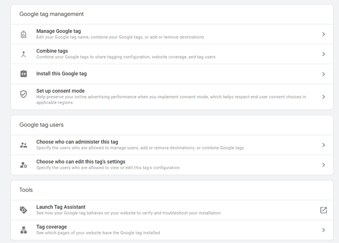 gtag.js – Google Tag in Google Analytics 4 and beyond. 16 Managing the Google Tag includes