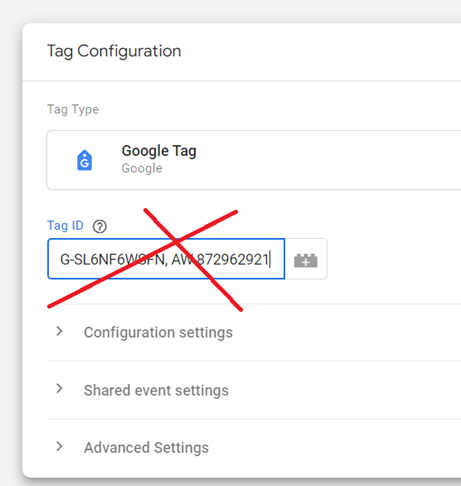 gtag.js – Google Tag in Google Analytics 4 and beyond. 31 wrong tag ids