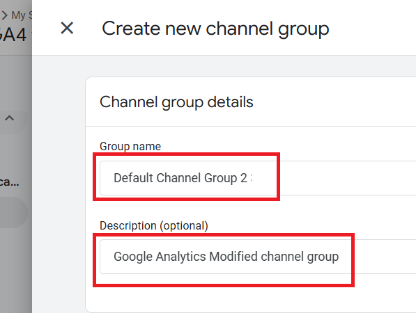 Rename your new channel group