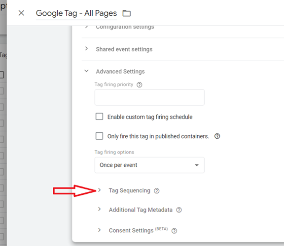 Click on ‘Tag Sequencing‘ 1