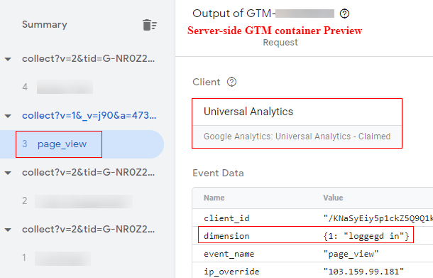 How to set up Data Layer for GTM Server Side Container 3 server side preview