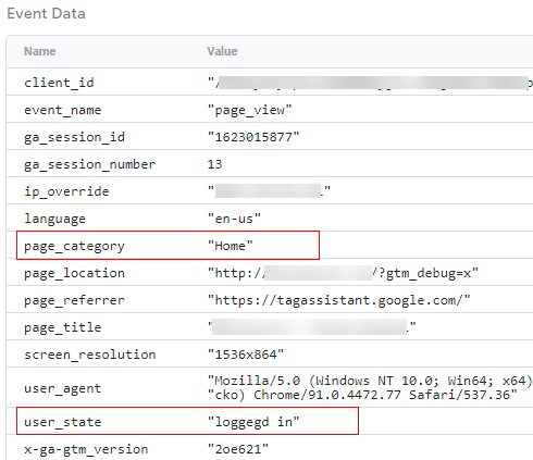 How to set up Data Layer for GTM Server Side Container 14 variable are available