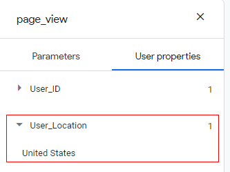 see what value is set for the user property