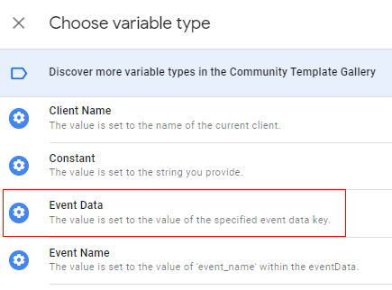 How to set up Data Layer for GTM Server Side Container 18 Choose variable type